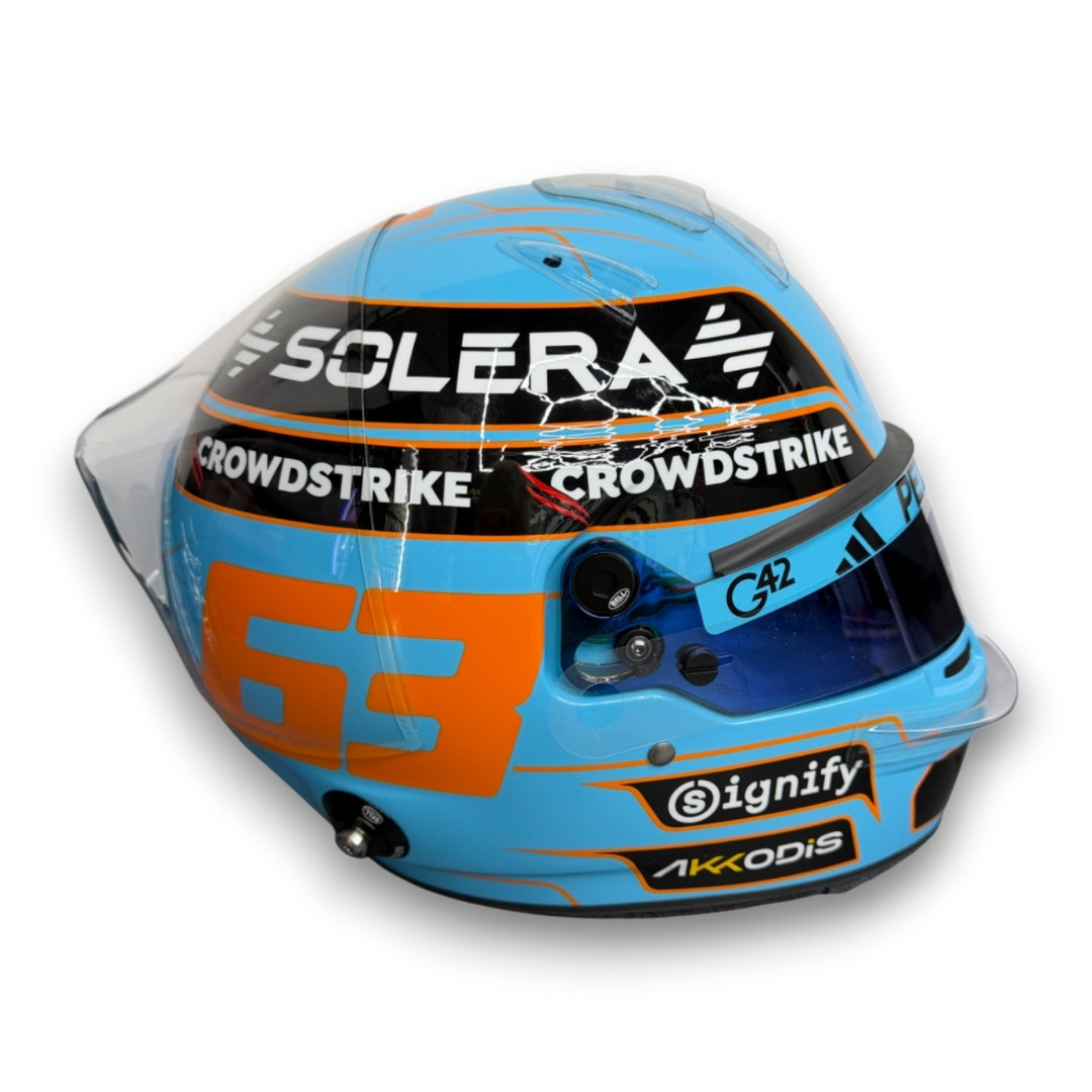 George Russell Official Replica Carbon Helmet British GP 2025 - Image 2
