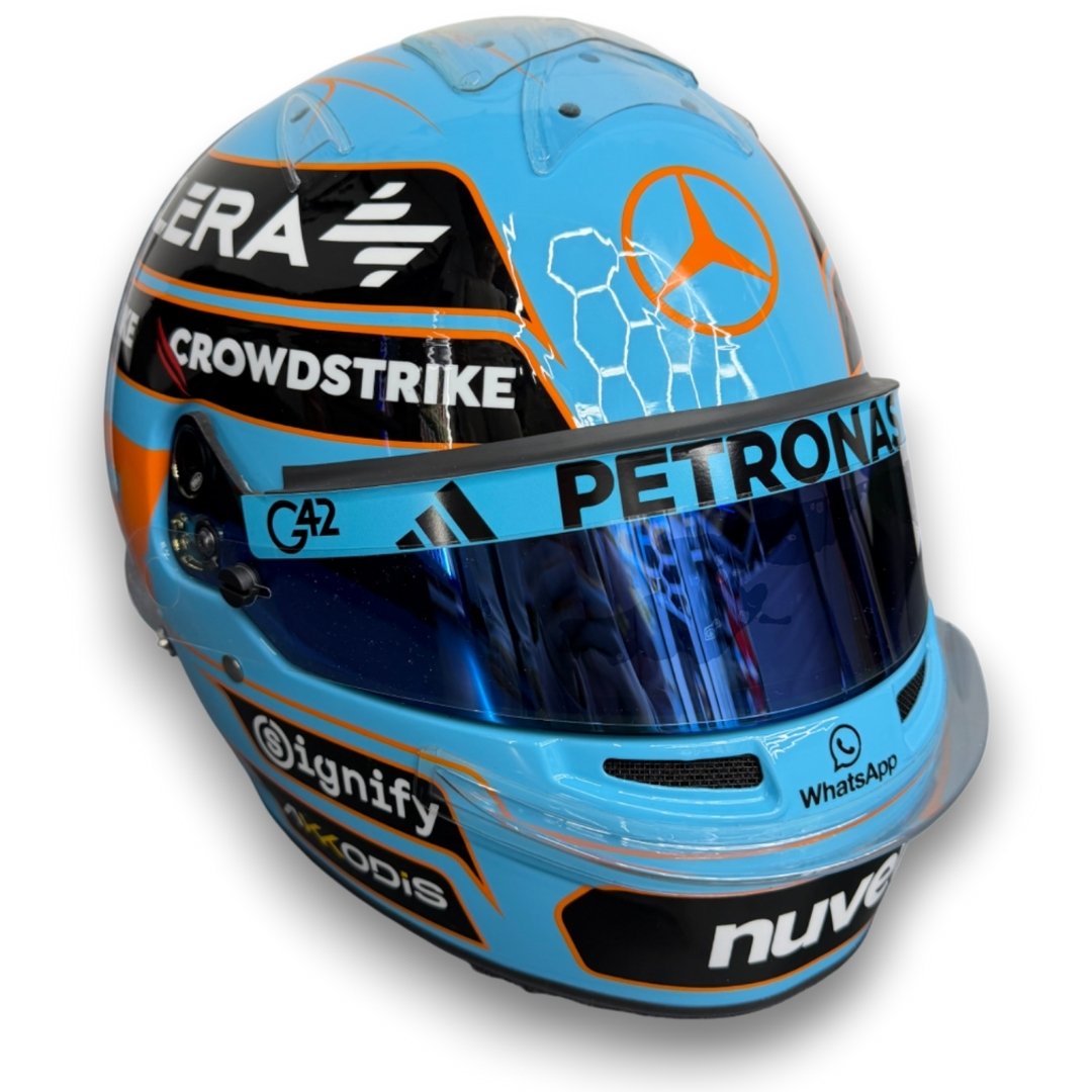 George Russell Official Replica Carbon Helmet British GP 2025 - Image 5