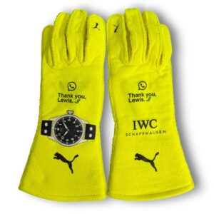 Lewis Hamilton Race-Used Gloves Abu Dhabi GP 2024