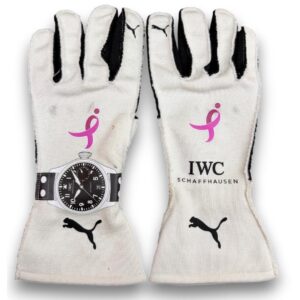 Lewis Hamilton Race-Used USA GP Gloves 2024 Pink Ribbon Edition