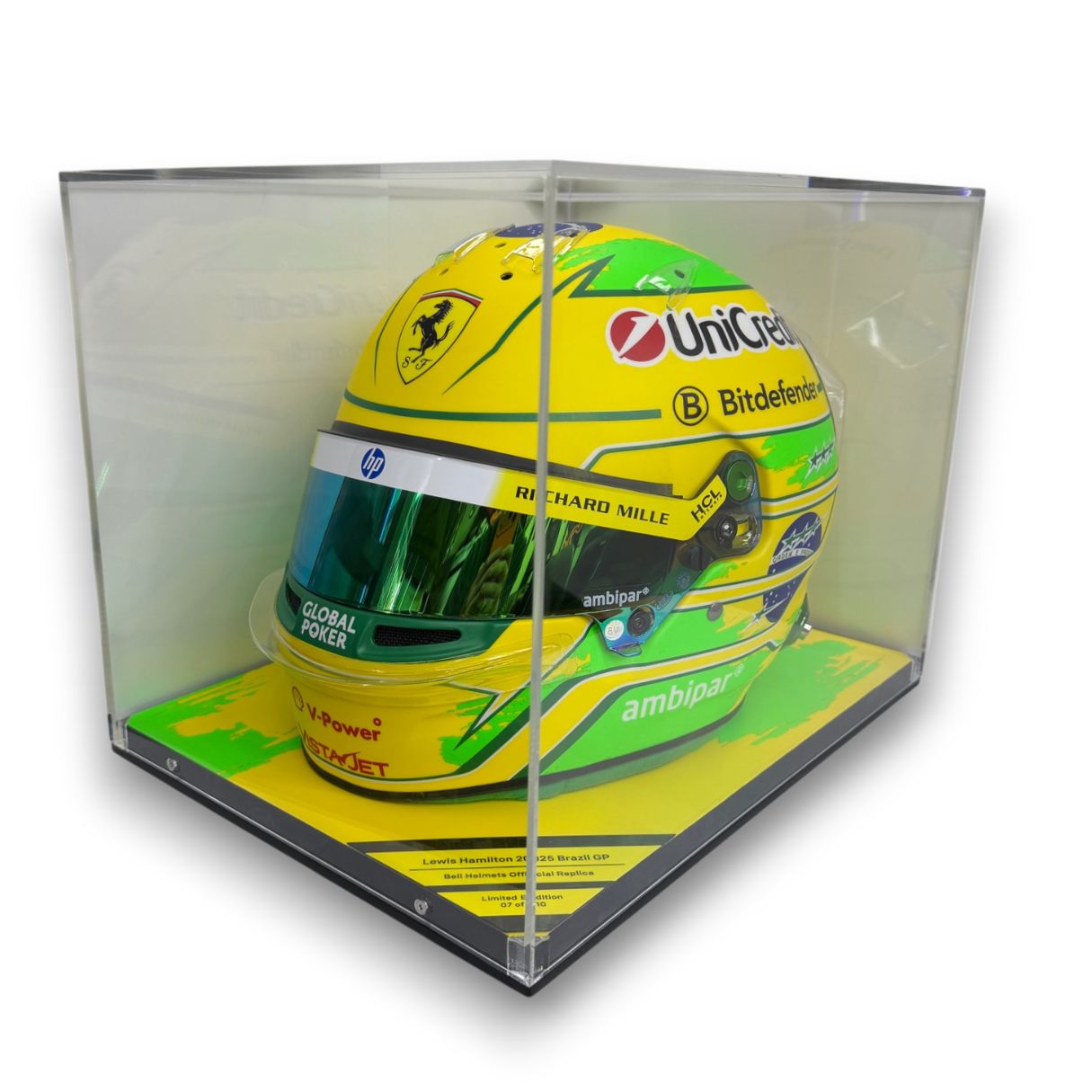 Lewis Hamilton Official Ferrari Bell Helmet Brazill GP 2025 07/10