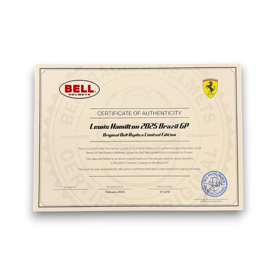 Lewis Hamilton Official Ferrari Bell Helmet Brazill GP 2025 07/10 - Image 5