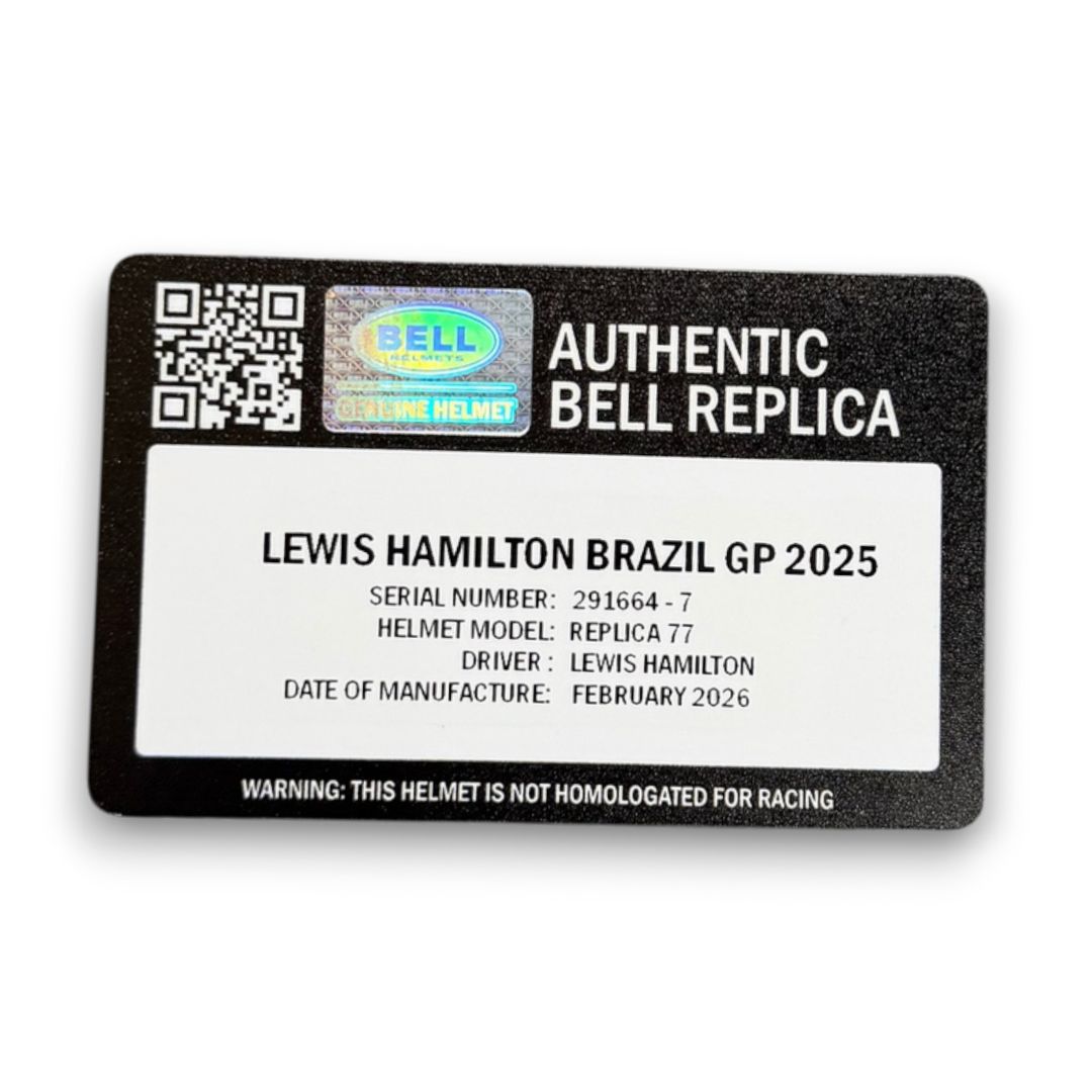 Lewis Hamilton Official Ferrari Bell Helmet Brazill GP 2025 07/10 - Image 6